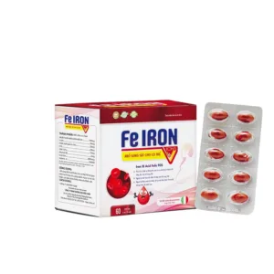 Fe iron Vicha Bổ sung Sắt, Acid folic cho cơ thể 60 viên