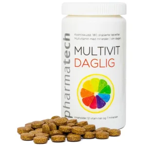 Multivit Daglig Pharmatech Bổ sung vitamin, khoáng chất 180 viên