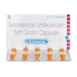 Testosterone 40mg Cernos Hocmon, nội tiết (30 viên)