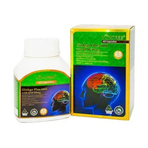 Ginkgo Plus 6000 With Q10 50mg Vitatree Viên uống bổ não 60 Viên