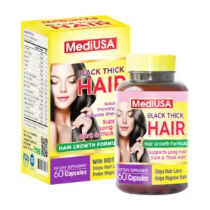 Black Thick Hair MediUSA  Hỗ trợ giúp ngăn ngừa rụng tóc 60 viên
