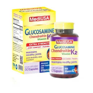 Glucosamine Chondroitin Vitamin K2 MediUSA Hỗ trợ sụn khớp, dịch khớp 60 viên