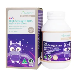 Kids High Strength DHA Algae Oil plus Lutein Vitatree Bổ sung DHA, Lutein cho bé 60 viên