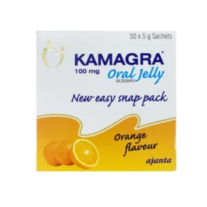 Kamagra 100mg Oral Jelly Điều trị rối loạn cương dương (50 gói hương cam)