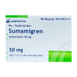 Sumamigren 50mg Polpharma Điều trị đau nửa đầu (2 viên)